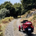 Bon le can-am n'a pas trop apprécié ce chemin... Mais les paysages d'Alzon sont magnifiques !